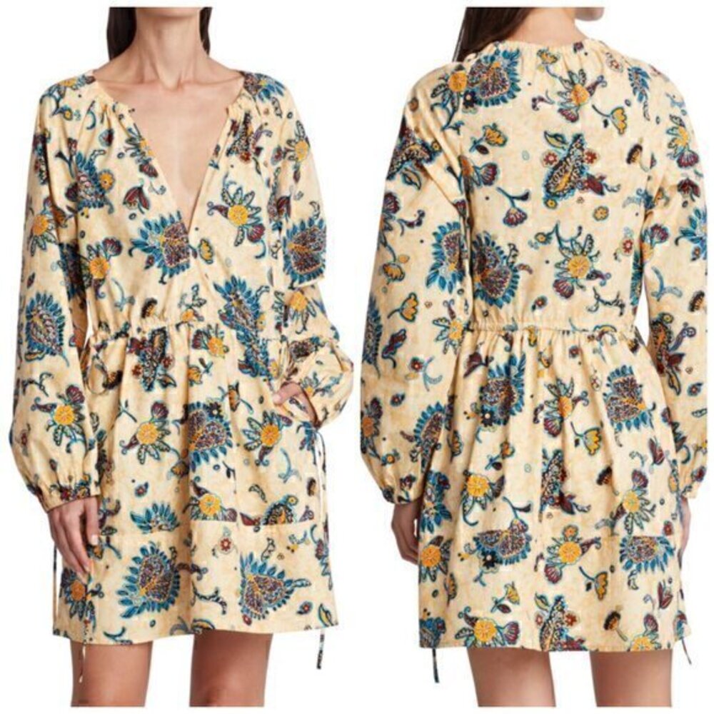 A.L.C. Myra Floral Paisley Shift Dress Boho Vacation Designer Size 10 LIKE NEW